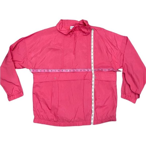 Vintage Adidas Nylon Windbreaker Parachute Track Suit Fuchsia Hot Pink Size L - Picture 3 of 11